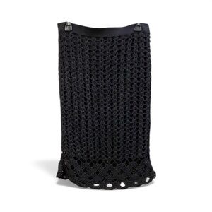 Vivienne Tam Crochet Black Skirt